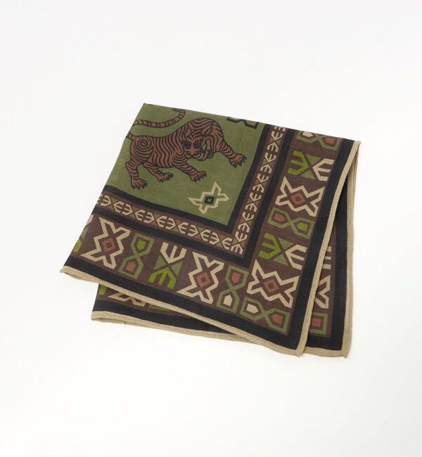 UNITED ARROWS「ADAMLEY アニマル ポケットチーフ」|ハンカチ|OLIVE
