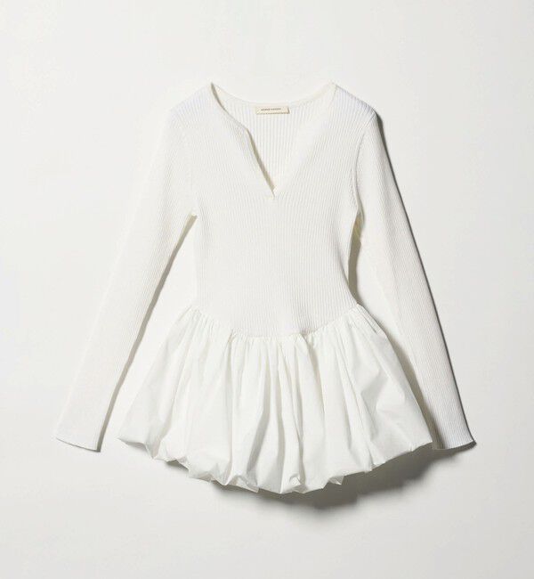 AEWEN MATOPH「＜AEWEN MATOPH＞バルーンコンビ 二ットプルオーバー ‐ ウォッシャブル ‐」|ニット・セーター|