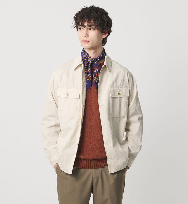 UNITED ARROWS「ツイル ミリタリー オーバーシャツ」|シャツ・ブラウス|