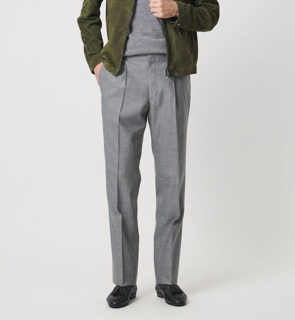 UNITED ARROWS「サイドアジャスター 1プリーツ スラックス」|スラックス|DK.GRAY