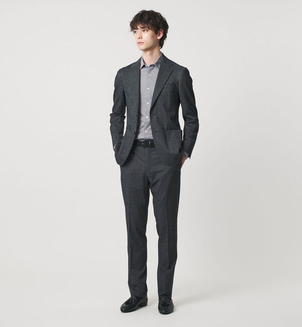 UNITED ARROWS「ツイル ノープリーツ スラックス COMFORT EASY-MODEL ストレッチ」|スラックス|