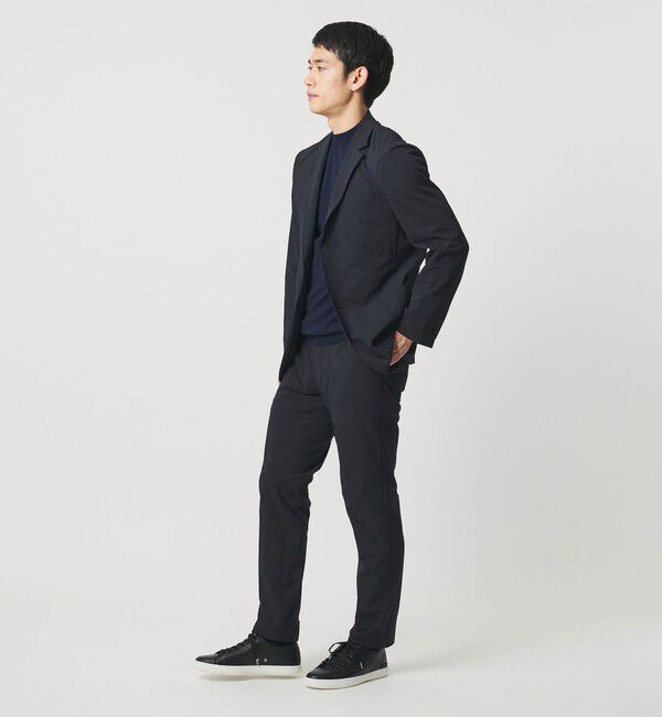 UNITED ARROWS「ドビー ノープリーツ テーパード パンツ UA COZY　ウォッシャブル　タテヨコストレッチ　防しわ　撥水」|スラックス|