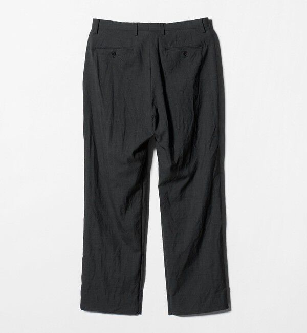 UNITED ARROWS「＜District＞ウォッシュド トロピカルウール 2プリーツ ワイドパンツ」|スラックス|