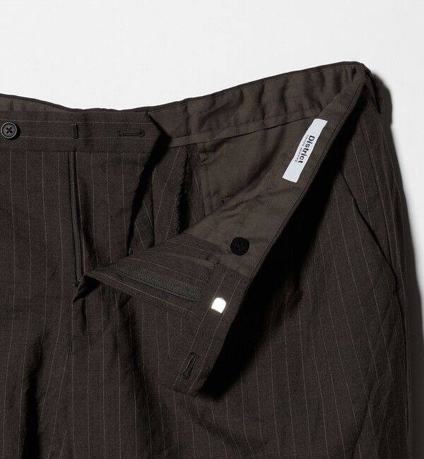 UNITED ARROWS「＜District＞ウォッシュド トロピカルウール 2プリーツ ワイドパンツ」|スラックス|