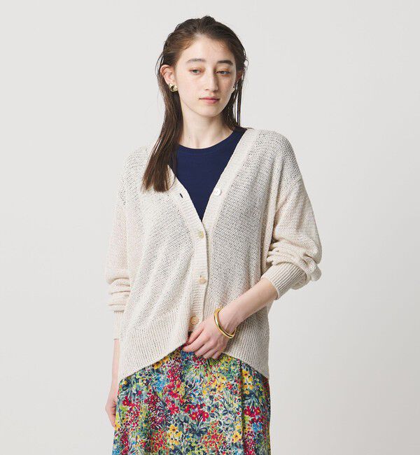 UNITED ARROWS「ペーパー Vネック カーディガン」|カーディガン|