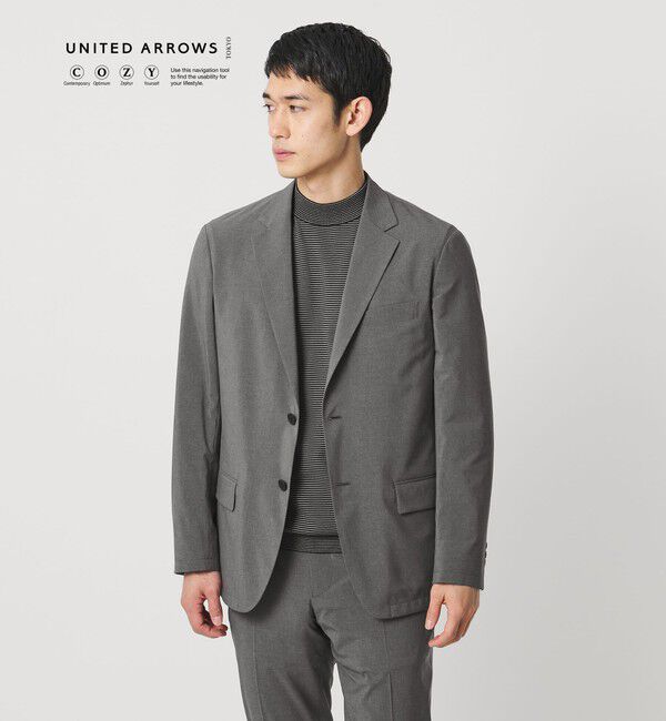UNITED ARROWS「ライトパーテックス シングル 2ボタン テーラードジャケット UA COZY ウォッシャブル 2WAYストレッチ」|テーラードジャケット|MD.GRAY