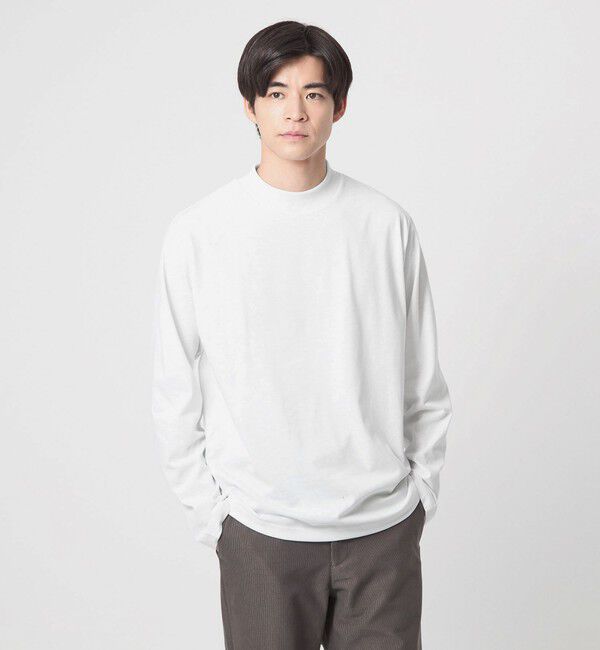 UNITED ARROWS green label relaxing「【WEB限定】JUST fit デイリーモック 長袖 Tシャツ -吸水速乾・抗菌-」|Tシャツ・カットソー|