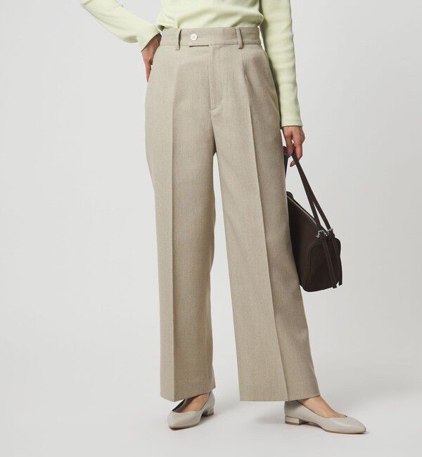 UNITED ARROWS green label relaxing「［size SHORT/TALLあり］Greed グリード メランジ ストレート パンツ」|スラックス|