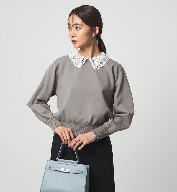 UNITED ARROWS green label relaxing「【WEB限定】エリレース 2WAY ニット プルオーバー ウォッシャブル」|ニット・セーター|