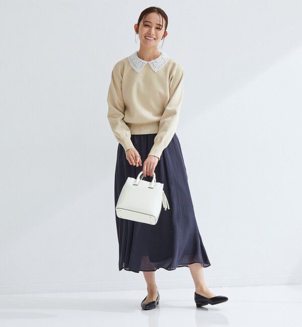 UNITED ARROWS green label relaxing「【WEB限定】エリレース 2WAY ニット プルオーバー ウォッシャブル」|ニット・セーター|