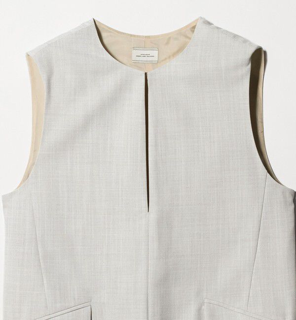 UNITED ARROWS green label relaxing「［size SHORTあり］リネンライク キーネック ジャンパースカート」|ジャンパースカート|