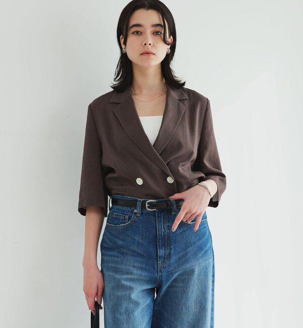 UNITED ARROWS green label relaxing「【結論シリーズ】シアーエアミドルスリーブジャケット［size SHORTあり］」|テーラードジャケット|