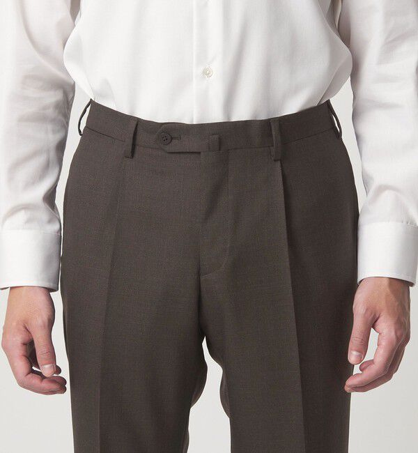 UNITED ARROWS green label relaxing「VITALE BARBERIS CANONICO ラスティック 無地 CLS 1プリーツ スーツパンツ セットアップパンツ」|スーツ|