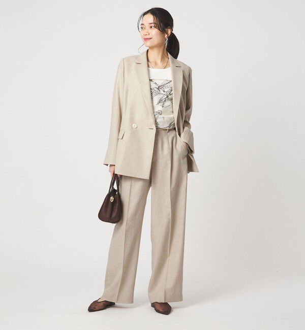 UNITED ARROWS green label relaxing「［size SHORT/TALLあり］リネンライク ストレート パンツ」|スラックス|