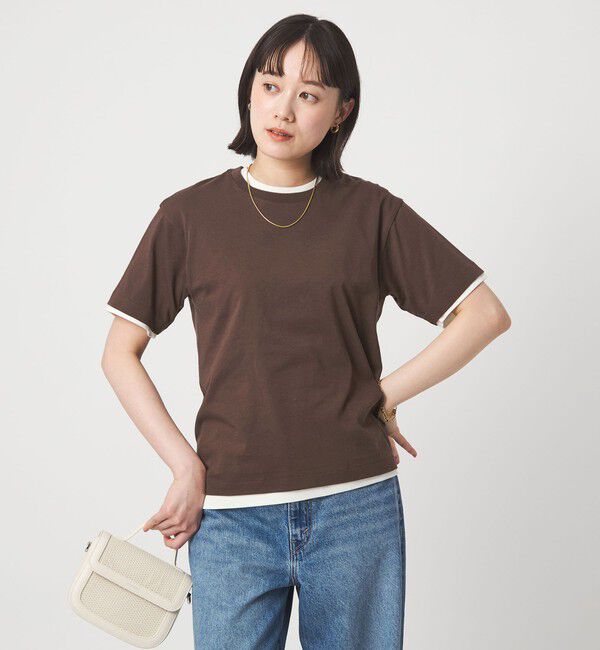 UNITED ARROWS green label relaxing「【別注】＜Hanes＞レイヤード 2セット Tシャツ」|Tシャツ・カットソー|DK.BROWN