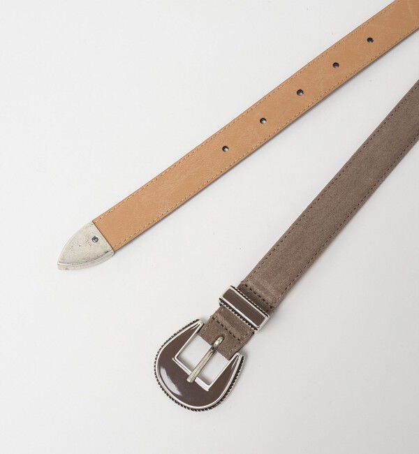UNITED ARROWS green label relaxing「＜MANCINI 1979＞スエード ベルト」|ベルト|