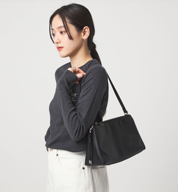 UNITED ARROWS green label relaxing「＜PARTE＞2WAY スクエア ショルダーバッグ はっ水」|ショルダー・メッセンジャー|BLACK