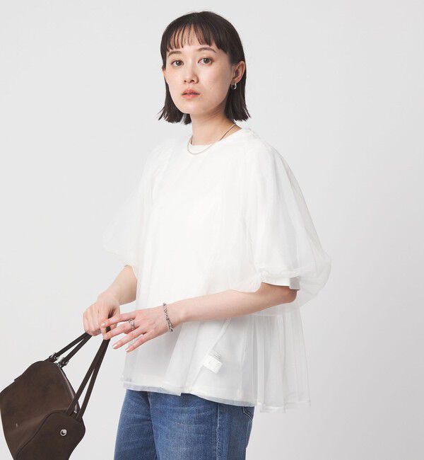 UNITED ARROWS green label relaxing「チュール 2WAY プルオーバー」|Tシャツ・カットソー|OFF WHITE