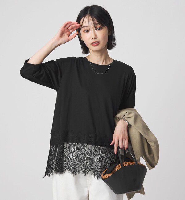 UNITED ARROWS green label relaxing「スソ レース プルオーバー カットソー」|Tシャツ・カットソー|