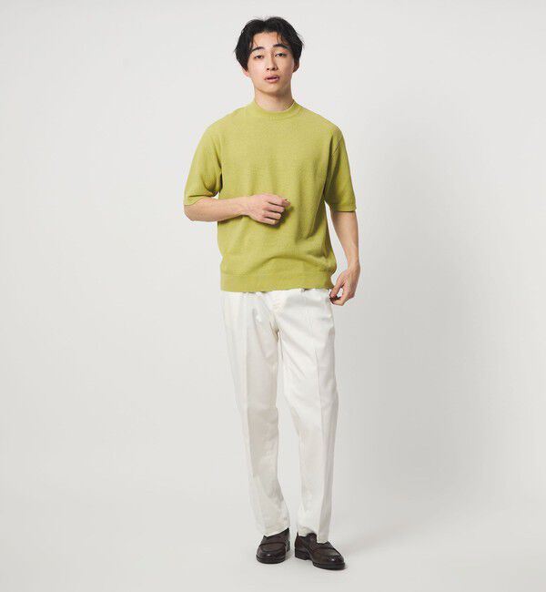 UNITED ARROWS green label relaxing「タック ピケ ビズ クルーネック ニット -ウォッシャブル-」|ニット・セーター|