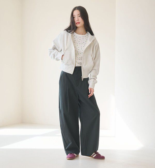 BEAUTY&YOUTH UNITED ARROWS「コットン ショートフロントジップパーカー」|カーディガン|