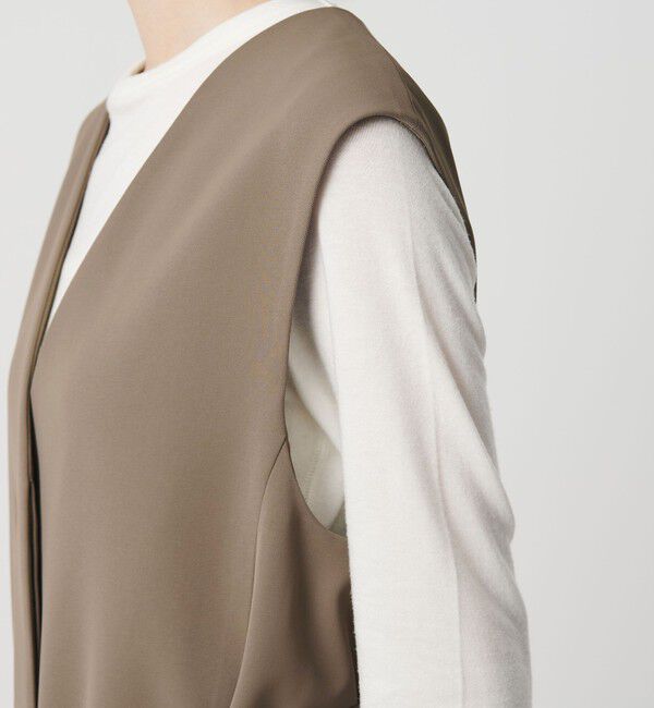 BEAUTY&YOUTH UNITED ARROWS「【WEB限定 Wardrobe DAILY MINIMAL】ダブルクロス リボンベルトジレ ウォッシャブル」|ベスト・ジレ|