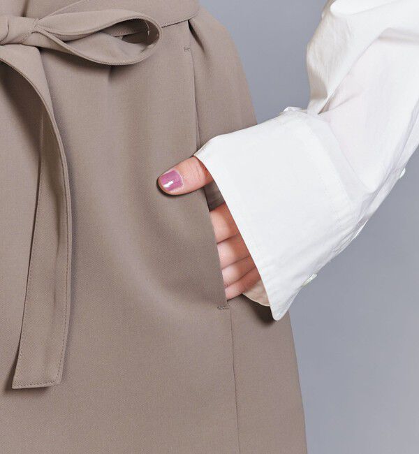 BEAUTY&YOUTH UNITED ARROWS「【WEB限定 Wardrobe DAILY MINIMAL】ダブルクロス リボンベルトジレ ウォッシャブル」|ベスト・ジレ|