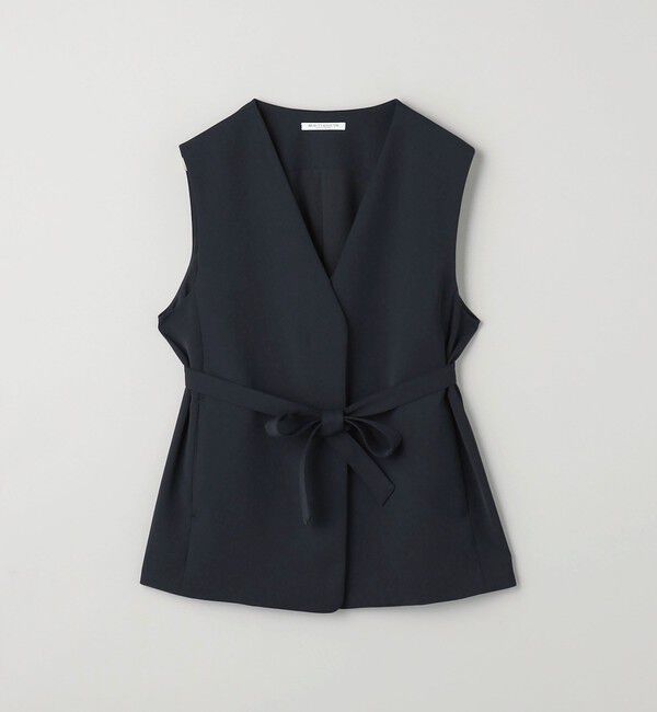 BEAUTY&YOUTH UNITED ARROWS「【WEB限定 Wardrobe DAILY MINIMAL】ダブルクロス リボンベルトジレ ウォッシャブル」|ベスト・ジレ|