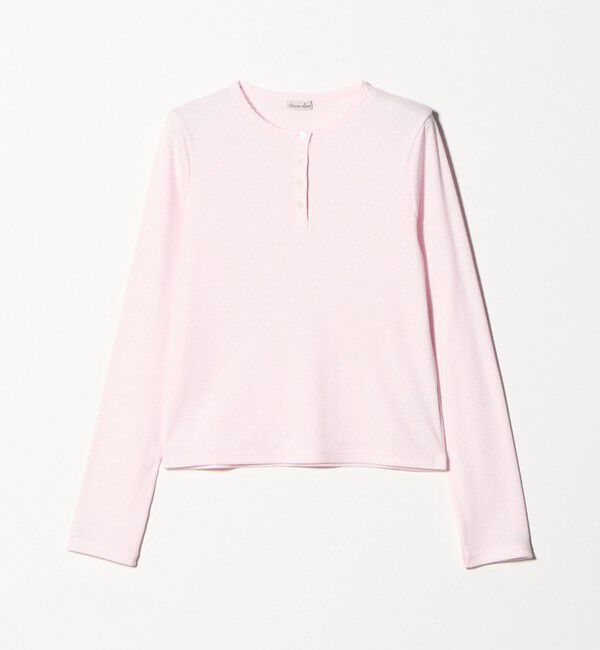 STEVEN ALAN「＜Steven Alan＞ドット リブ ヘンリーネック カットソー」|Tシャツ・カットソー|LT.PINK