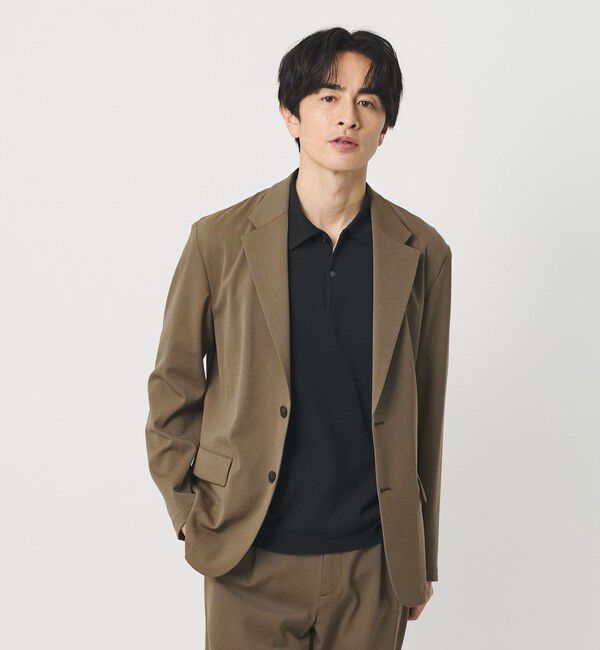 BEAUTY&YOUTH UNITED ARROWS「トリクシオン/TRIXION シャンブレー コンフォート ジャケット セットアップ対応 ウォッシャブル」|テーラードジャケット|BEIGE