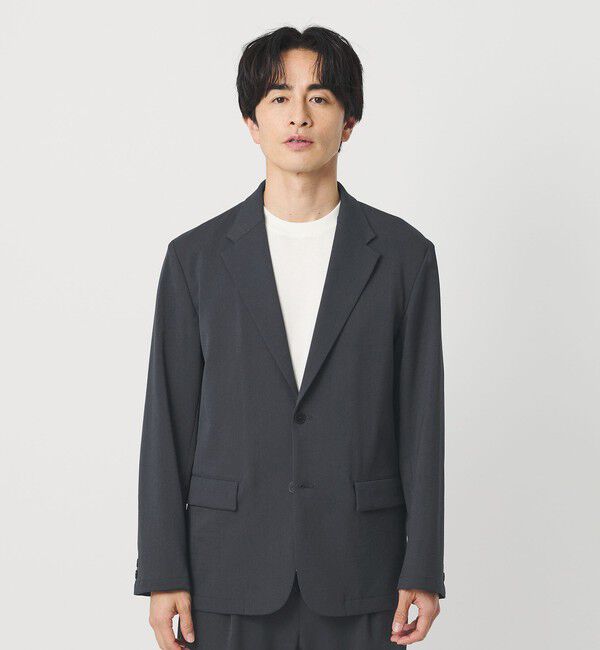 BEAUTY&YOUTH UNITED ARROWS「トリクシオン/TRIXION シャンブレー コンフォート ジャケット セットアップ対応 ウォッシャブル」|テーラードジャケット|