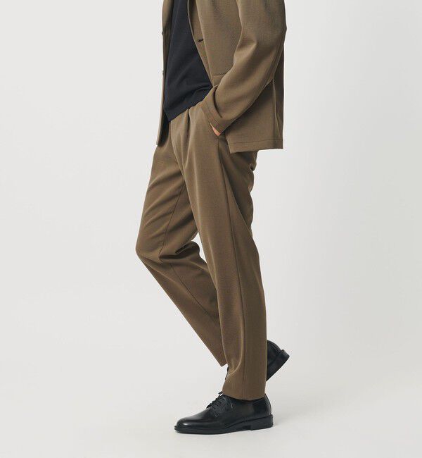 BEAUTY&YOUTH UNITED ARROWS「トリクシオン/TRIXION シャンブレー 1P テーパード スラックス NO.5 セットアップ対応 ウォッシャブル」|チノ|