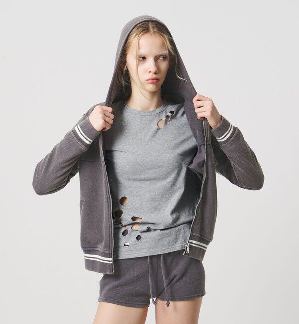 ATTISESSION「＜ATTISESSION＞ブリーチ スウェット フーディー」|パーカー|