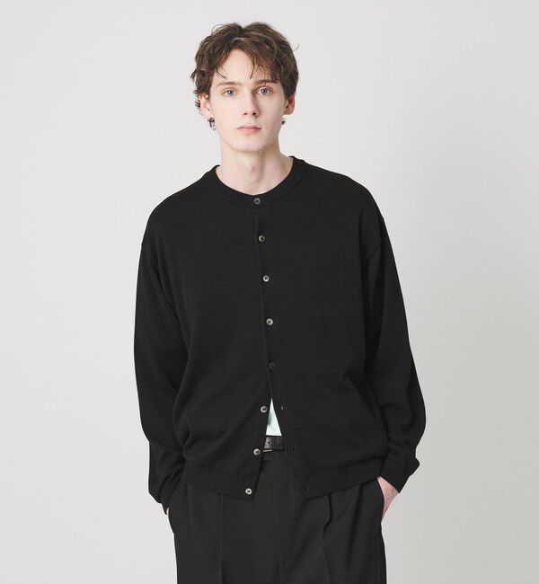 BEAUTY&YOUTH UNITED ARROWS「コットン 8B クルーネック カーディガン」|カーディガン|BLACK
