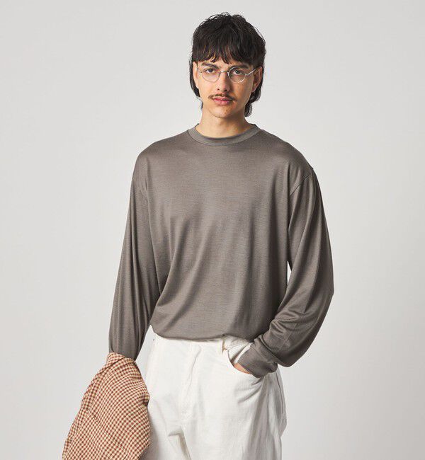 STEVEN ALAN「＜Steven Alan＞ メリノウール クルーネック ロングスリーブ Tシャツ」|Tシャツ・カットソー|