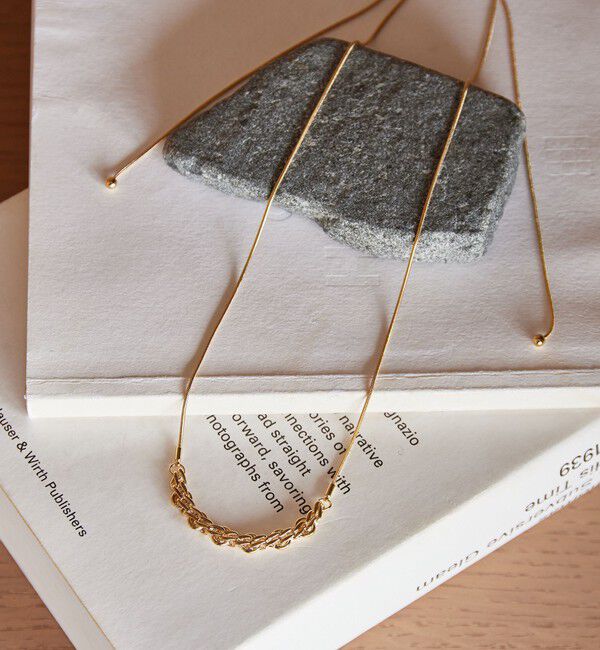 BEAUTY&YOUTH UNITED ARROWS「メタル チェーンモチーフ スライダー ネックレス」|ネックレス|GOLD