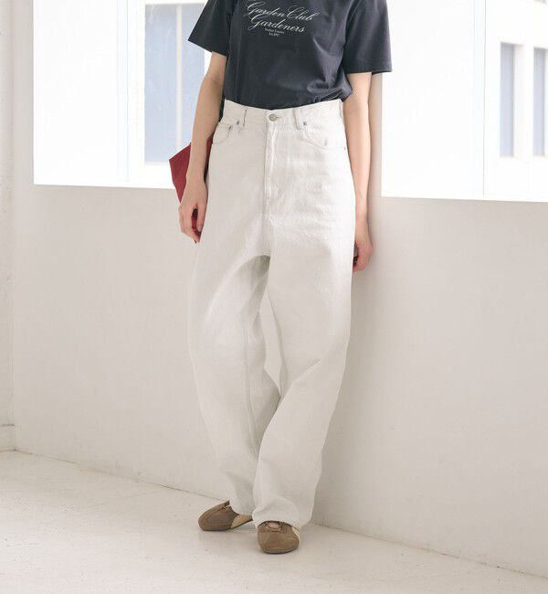 BEAUTY&YOUTH UNITED ARROWS「ワイド ルーズ デニムパンツ」|デニム|OFF WHITE