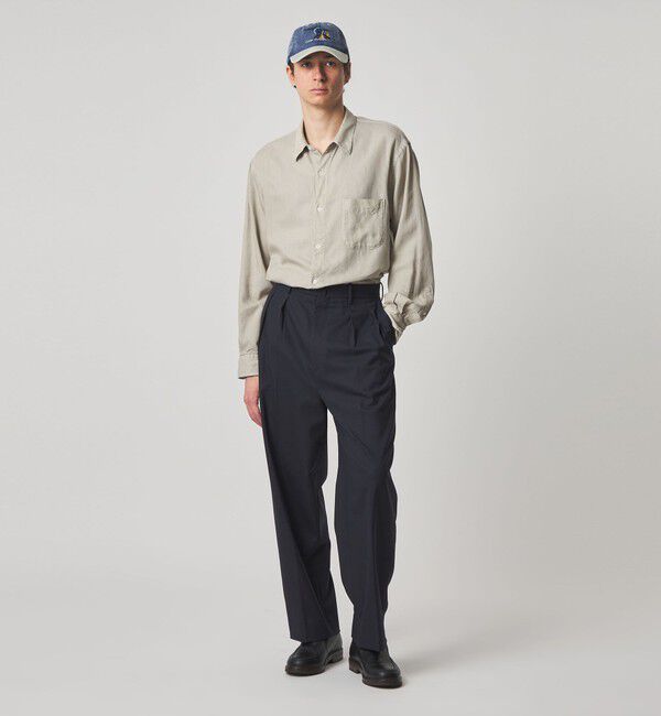 STEVEN ALAN「＜Steven Alan＞ ウール トロピカル インツープリーツ ドレス トラウザーズ」|スラックス|