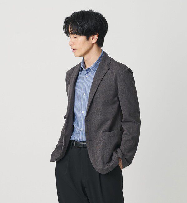 BEAUTY&YOUTH UNITED ARROWS「エアカノコ 2ボタン ジャケット ウォッシャブル」|テーラードジャケット|DK.GRAY