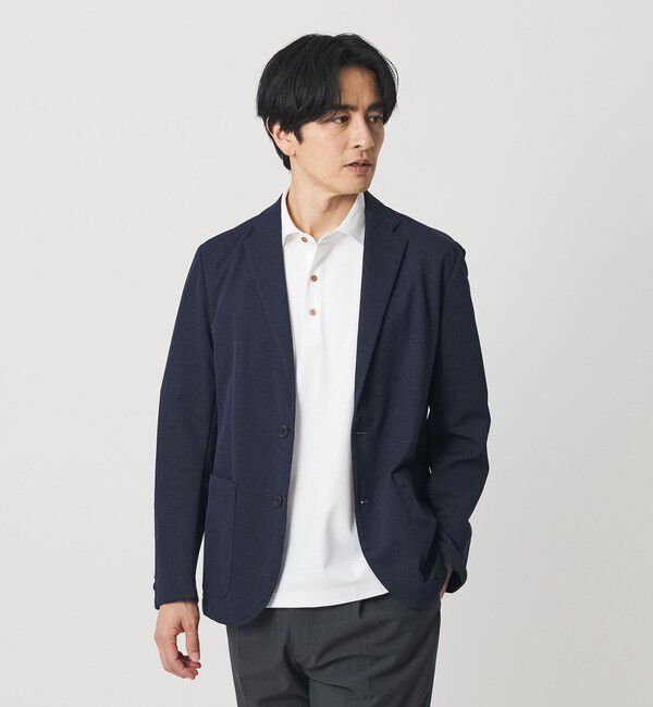 BEAUTY&YOUTH UNITED ARROWS「エアカノコ 2ボタン ジャケット ウォッシャブル」|テーラードジャケット|NAVY