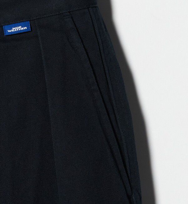 NICE WEATHER「＜NICE WEATHER＞タック テーパード チノパンツ」|チノ|