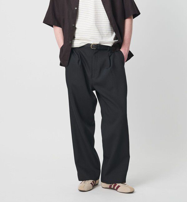 BEAUTY&YOUTH UNITED ARROWS「VTG/DBL 1P スラックス NO.9」|チノ|BLACK