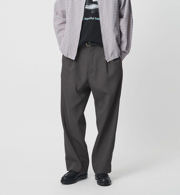 BEAUTY&YOUTH UNITED ARROWS「VTG/DBL 1P スラックス NO.9」|チノ|DK.GRAY