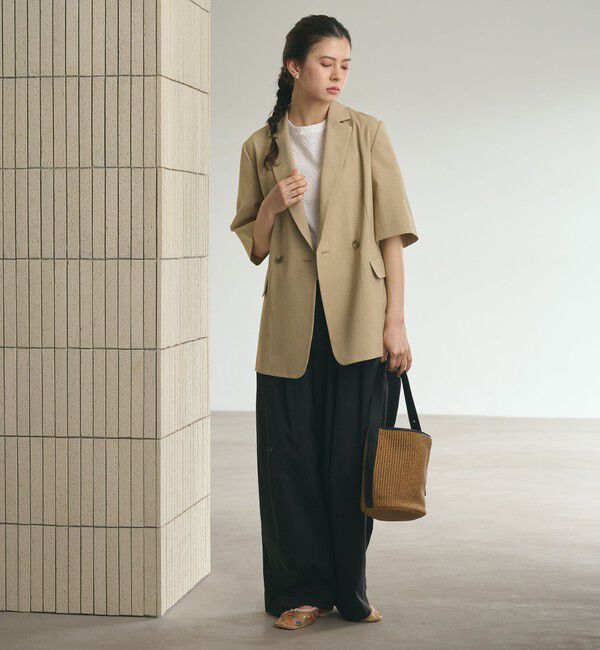 BEAUTY&YOUTH UNITED ARROWS「ハーフスリーブ ジャケット 吸水速乾 防シワ ウォッシャブル」|テーラードジャケット|