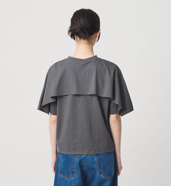 BEAUTY&YOUTH UNITED ARROWS「【WEB限定 Wardrobe DAILY MINIMAL】ケープフリル ショートスリーブプルオーバー UVカット 接触冷感」|Tシャツ・カットソー|