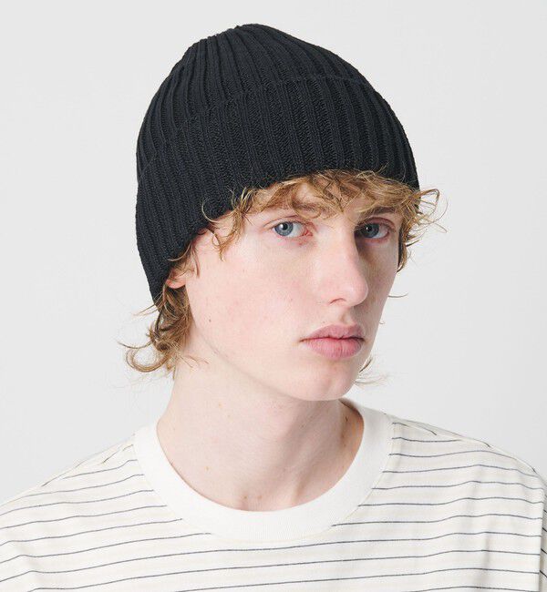 BEAUTY&YOUTH UNITED ARROWS「＜GRILLO＞リネン ニット キャップ」|ニット帽|BLACK