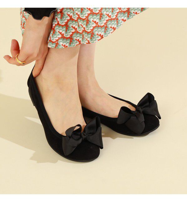 Ray BEAMS 「SEPTEMBER MOON / リボン バレエシューズ」|バレエシューズ|