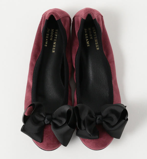 Ray BEAMS 「SEPTEMBER MOON / リボン バレエシューズ」|バレエシューズ|