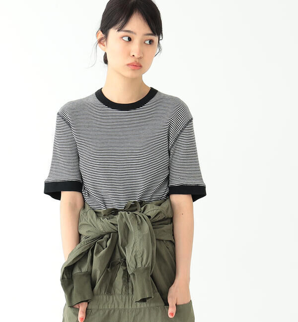 BEAMSBOY「【別注】Healthknit / ワッフル ボーダー Tシャツ」|Tシャツ・カットソー|