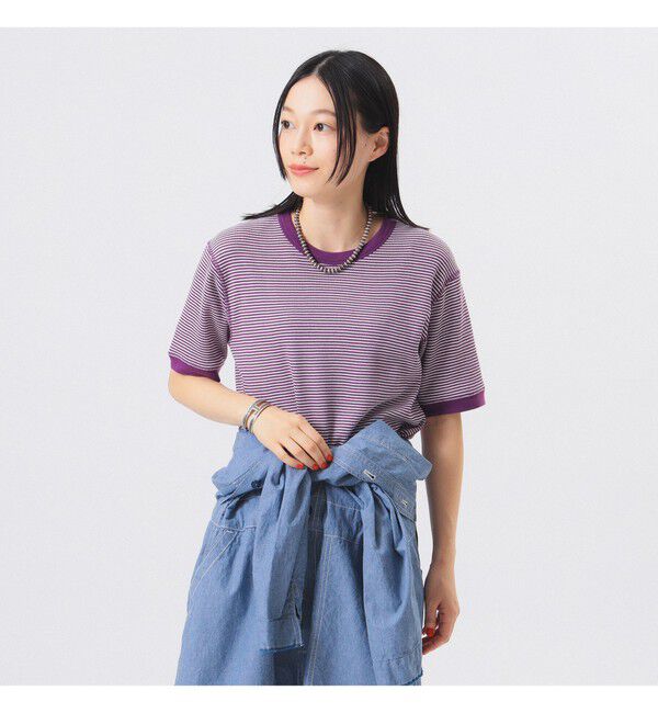 BEAMSBOY「【別注】Healthknit / ワッフル ボーダー Tシャツ」|Tシャツ・カットソー|